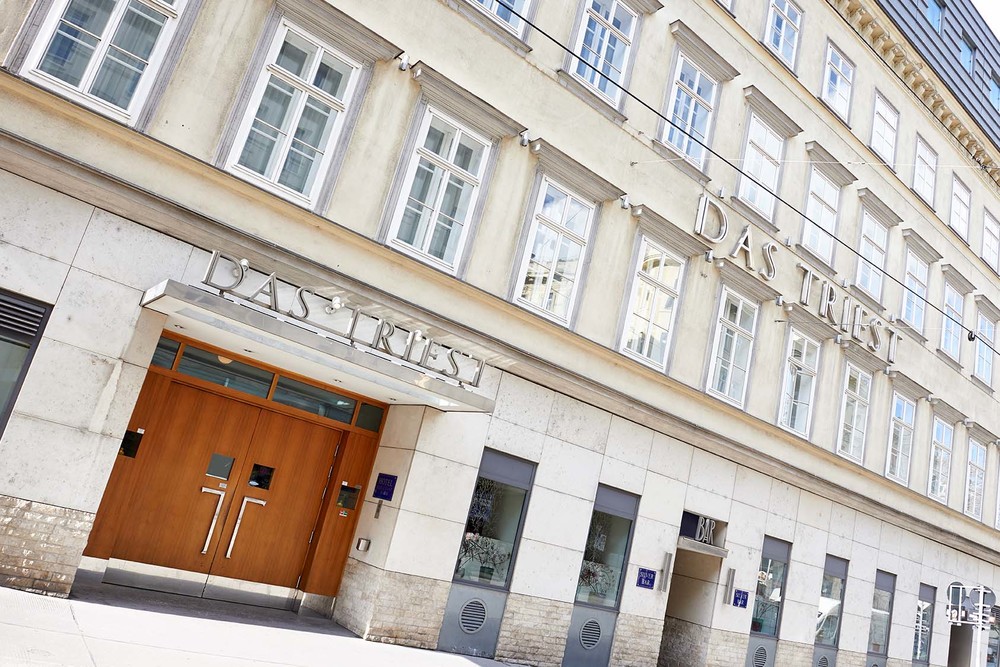 Entrance to hotel Das Triest in central Vienna